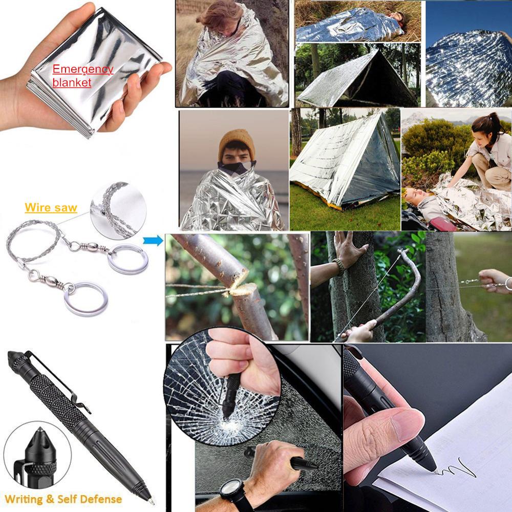 New Survival Kit Outdoor Emergency Gear Kit for Camping Hiking Travelling Adventures New Survival Kit Outdoor Emergency Gear Kit for Camping Hiking Travelling Adventures